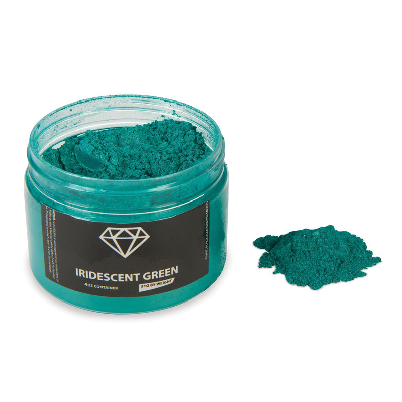 Mica Powder - 51 Grams - Color:Iridescent Green